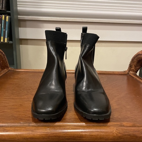Anne Klein iFlex Ankle Black Leather Ankle Boots/Booties Boots Size 8 - Picture 2 of 6